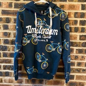Fox Originals Amsterdam graphic bicycles Holland hoodie, Biketown, Men’s XS
